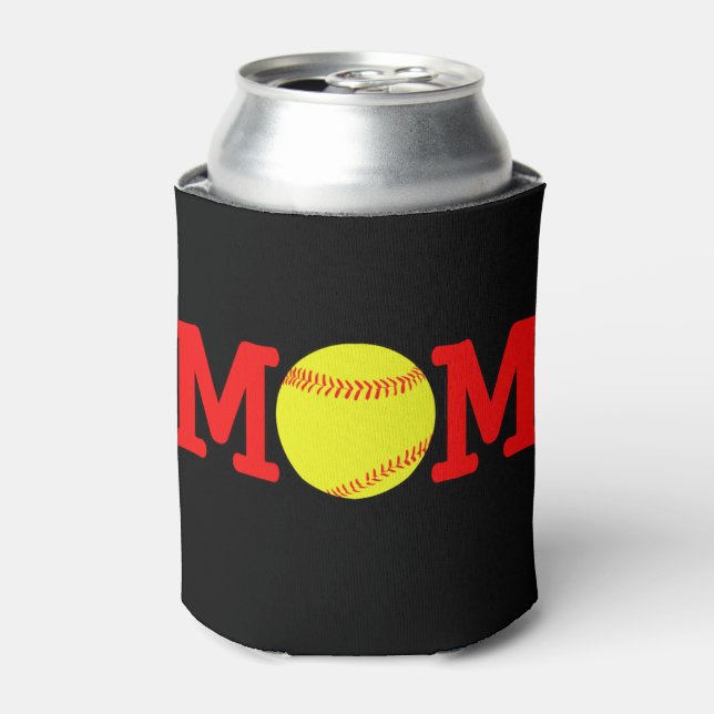Softball Mum Can Cooler Coozie (Can Front)