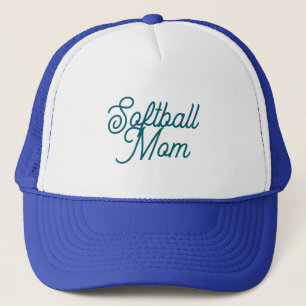 Softball Mum Cap Blue and White