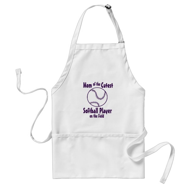 Softball Mum Cutest on the Field Standard Apron (Front)