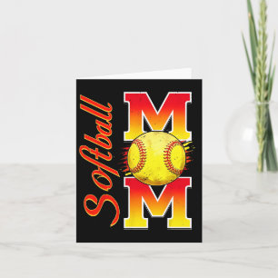 Softball Mum Funny Baseball Mum Mother's Day Softb Card