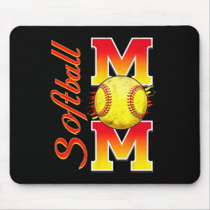 Softball Mum Funny Baseball Mum Mother's Day Softb Mouse Pad