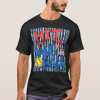 Softball Mum Hit The Dang Ball Cute Whimsical T-Shirt
