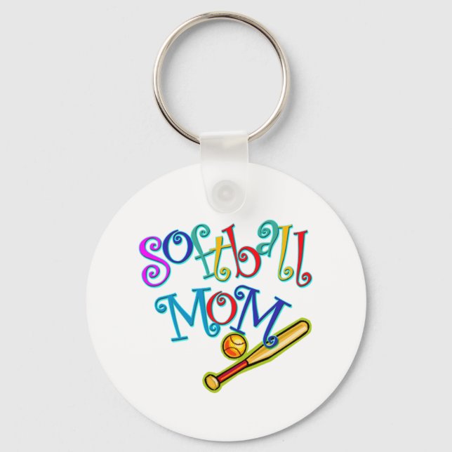 Softball Mum Key Ring (Front)