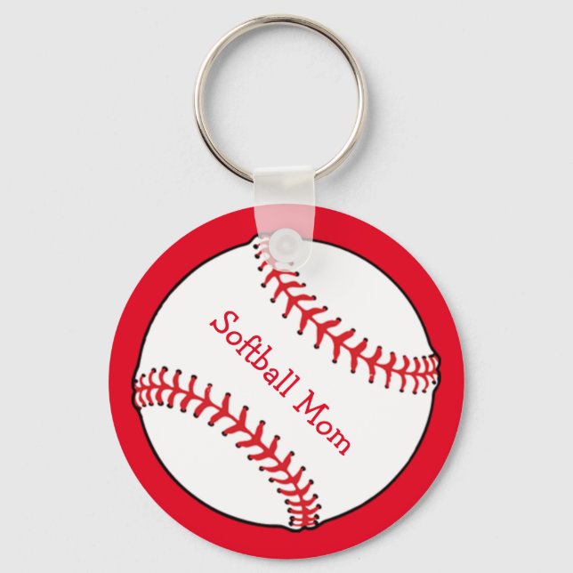 Softball Mum Keychain (Front)