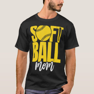 Softball Mum Life Paddle Funny Mother's Day Player T-Shirt