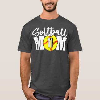Softball Mum Number 11 T-Shirt