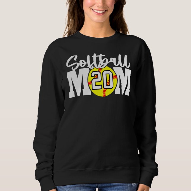 Softball Mum Number 20 Sweatshirt (Front)