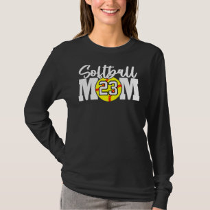 Softball Mum Number 23 T-Shirt