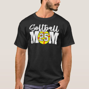 Softball Mum Number  25 T-Shirt