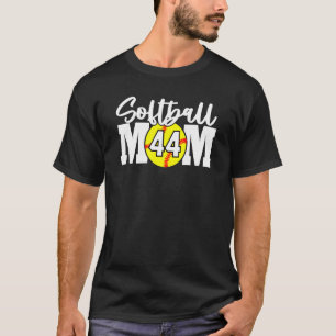 Softball Mum Number 44 T-Shirt