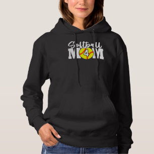 Softball Mum Number 4 Hoodie