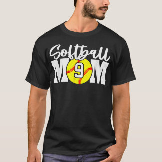 Softball Mum Number 9 T-Shirt