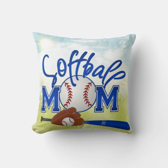 Softball Mum Pillow (Front)