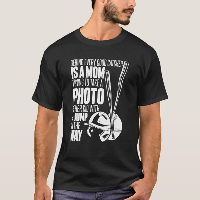 Softball Mum Pitcher Catcher Batter Softball T-Shirt (Front)