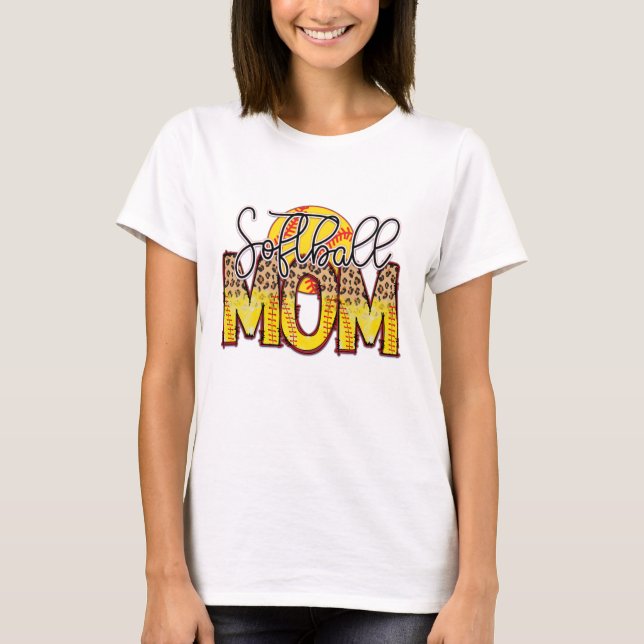 Softball Mum  T-Shirt (Front)