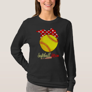 Softball Mum Vintage Mama Mother Women   T-Shirt