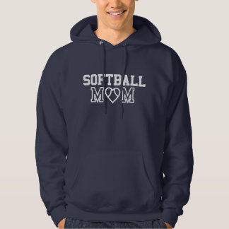 Softball Mum with Softball Heart Hoodie