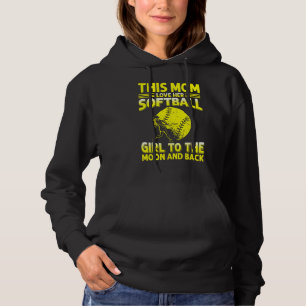 Softball Mum Women Pitcher Catcher Girls 4 Hoodie