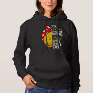 Softball  Mum Women Pitcher Catcher Girls Hoodie