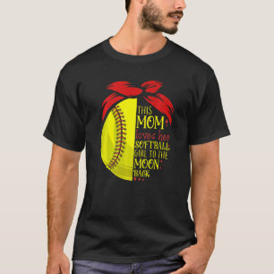 Softball Mum Women Pitcher Catcher Girls T-Shirt