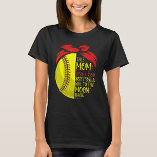 Softball Mum Women Pitcher Catcher Girls T-Shirt