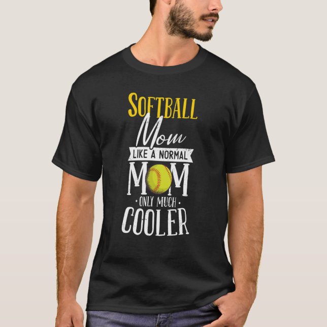 Softball Mum  Women Softball Player Softball T-Shirt (Front)