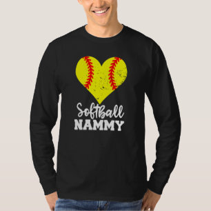 Softball Nammy Softball Heart Grandma Nammy T-Shirt