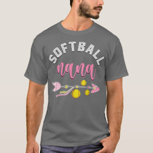 Softball Nana Mothers Day Softball Fan Grandma Sof T-Shirt