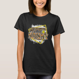 Softball Nanny Leopard Bleached Family Matching T-Shirt