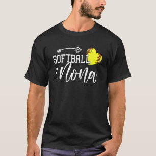 Softball Nona Love Heart Softball T-Shirt