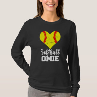 Softball Omie Softball Heart Grandma Omie T-Shirt