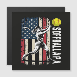 Softball Papa American US Flag