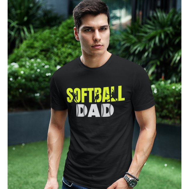 Softball Papa Green Softball dad T-Shirt (Creator Uploaded)