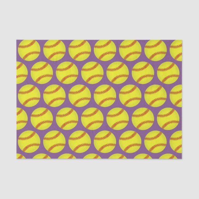 Softball Pattern Tissue Paper (Front)