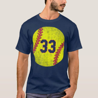 Softball Player 33rd Birthday Softball Jersey 33 Y T-Shirt