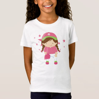 Softball player and stars girl's shirt