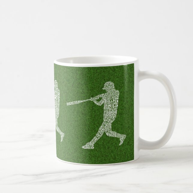 Softball Player Ball Player Word Art Coffee Mug (Right)