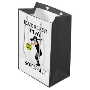 Softball Player Coach Sports Party Medium Gift Bag