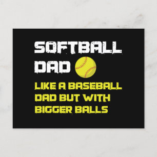 Softball Player Dad Humor Postcard