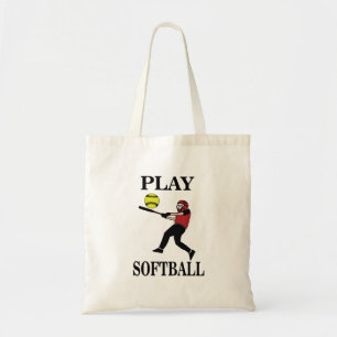 Softball Player Play Softball Tote Bag