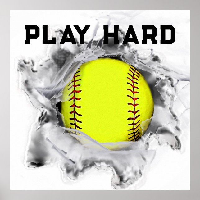 Softball Player Poster (Front)