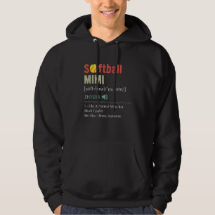 Softball Player Sport Softball Mimi Definition Hoodie