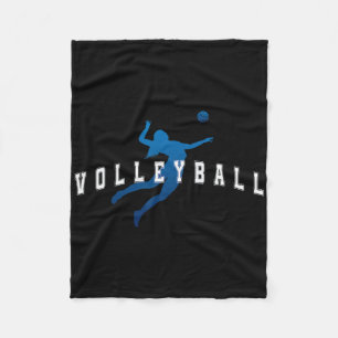 Softball Player Team Blue Varsity Text  Fleece Blanket