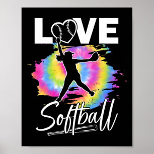 Softball Player Teen Girls Softball Poster