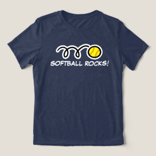 Softball rocks t shirt for women and girls