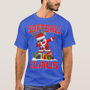 Softball Santa Claus Christmas Matching Costume  T-Shirt