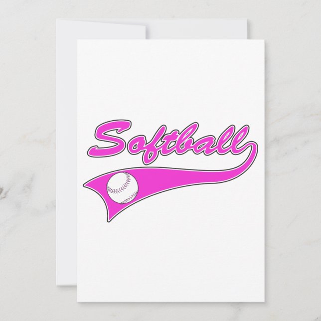 softball script text logo pink (Front)