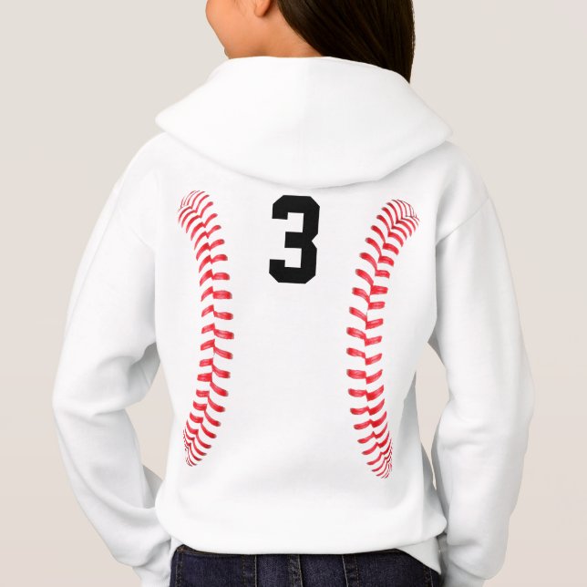 Softball Seams Player Jersey Number and Team Name (Back)