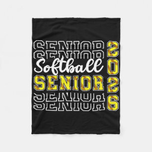 Softball Senior 2026 Senior Softball Player 2026 _ Fleece Blanket