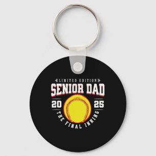 Softball Senior Dad 2025 The Final Inning Key Ring